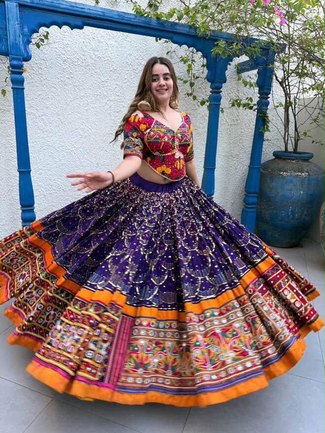 ALC Series Navratri Special Muslin Cotton Chaniya Choli Set